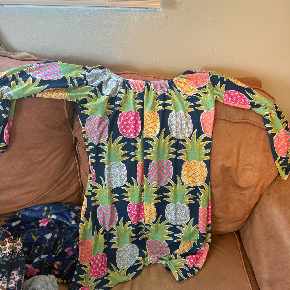 Simply Southern Colorful Pineapple Mini Dress